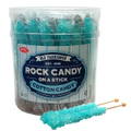 Espeez Light Blue Cotton Candy Rock Candy On a Stick Jar 36 ct 6.5 "