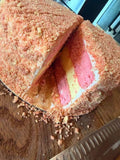 Strawberry Crunch Cheesecake Cake