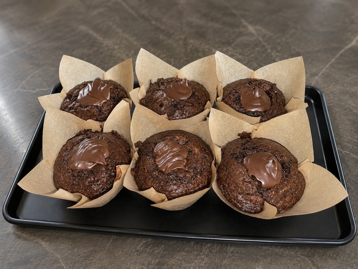 Chocolate Nutella Stuffed Muffin
