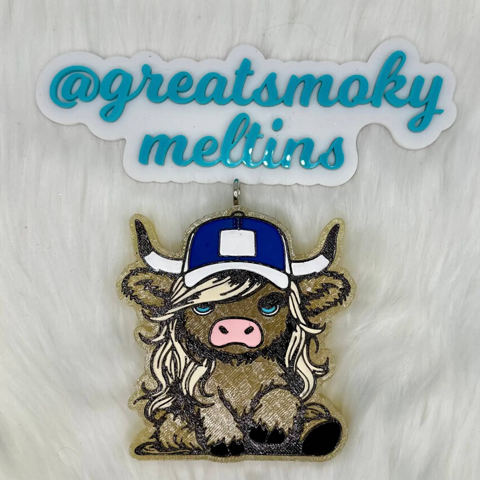 Highland Cow Trucker Hat Car Freshie  